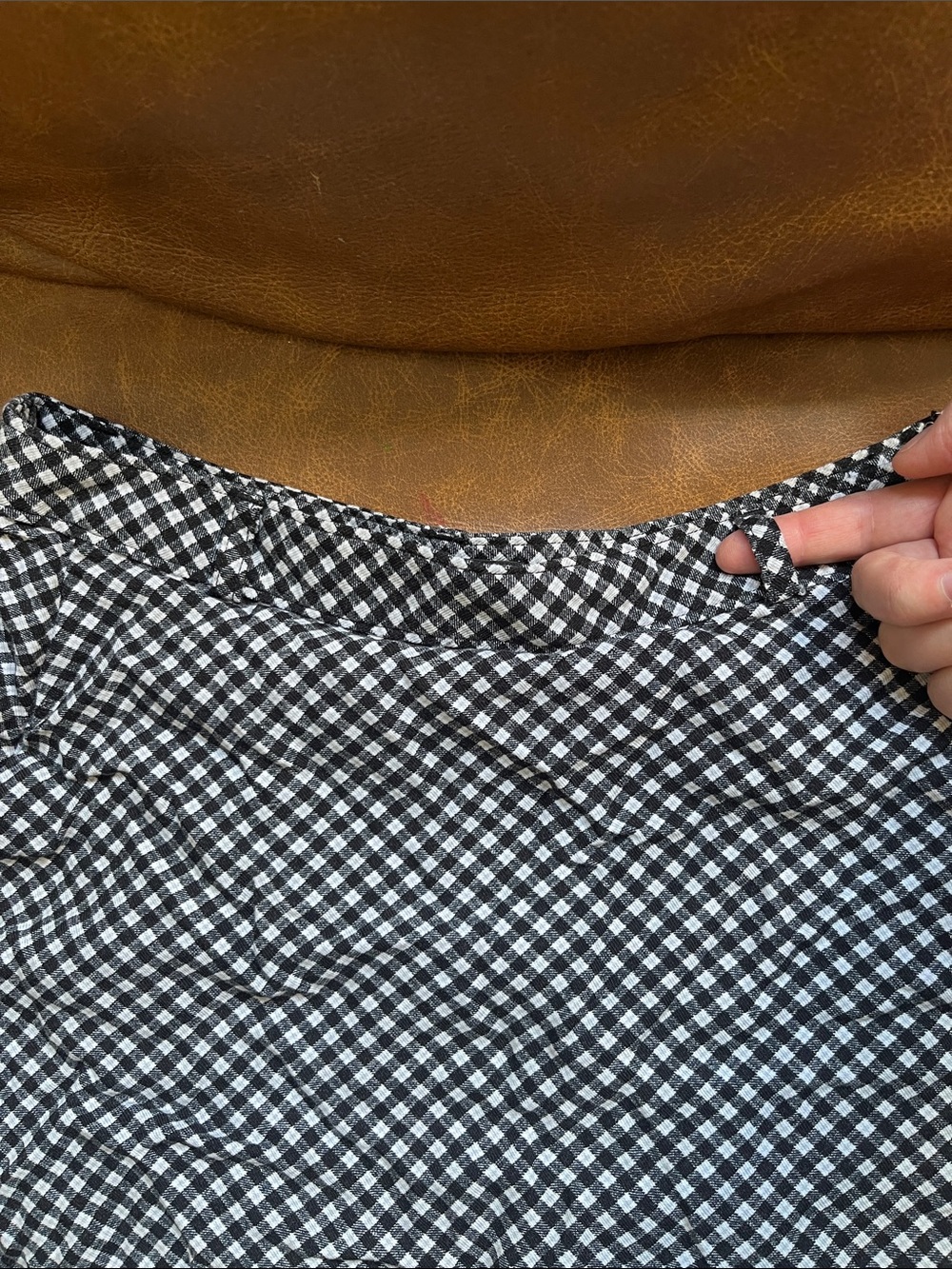 Talula Black and White Gingham Skater Skirt - Picture 5 of 7